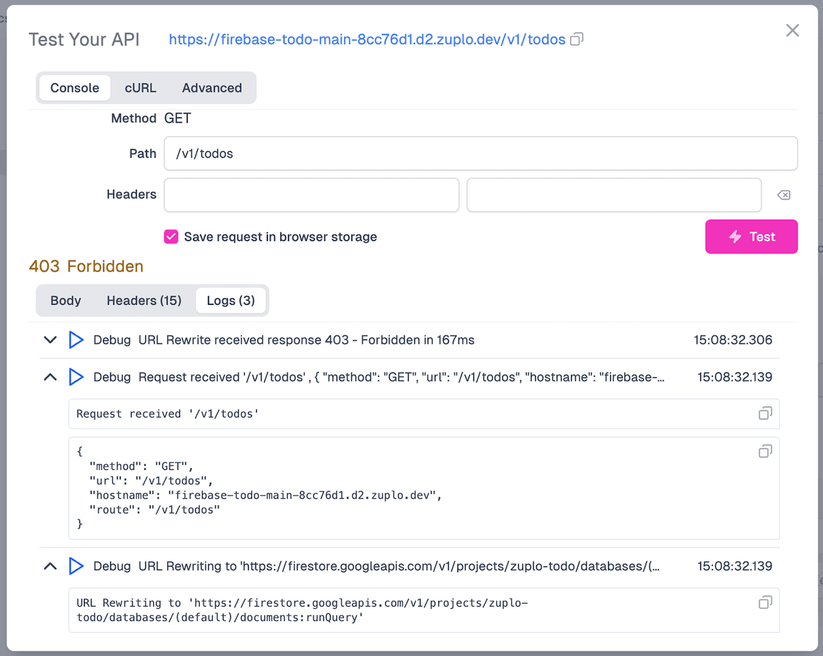 testing the API again
