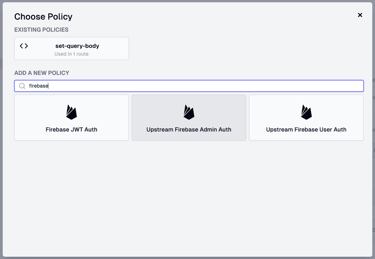adding firebase auth policy