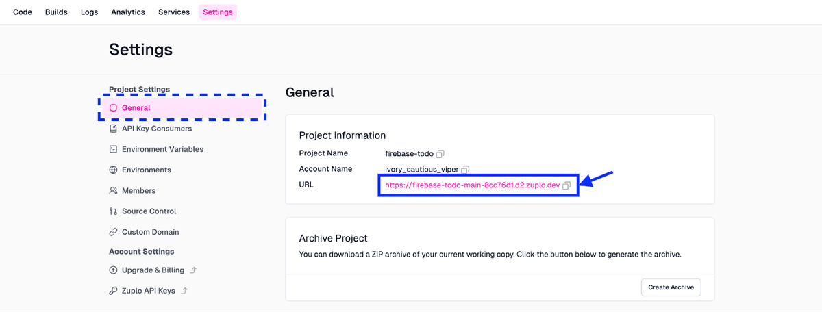 Getting the Zuplo URL