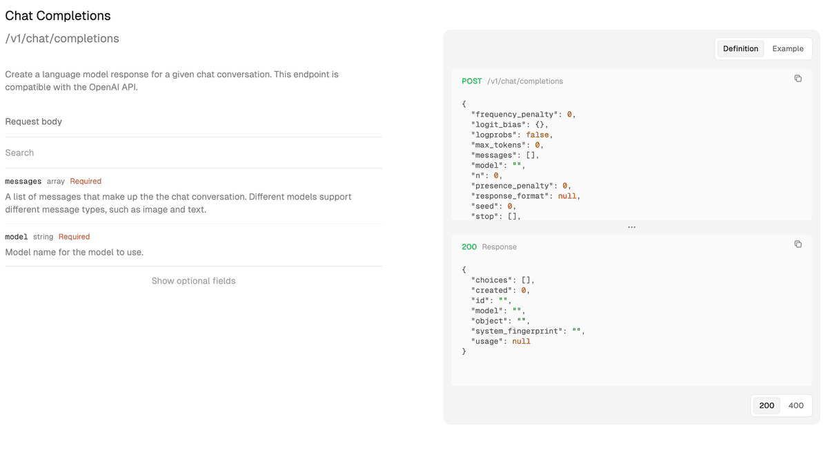 xAI Rest Endpoint example