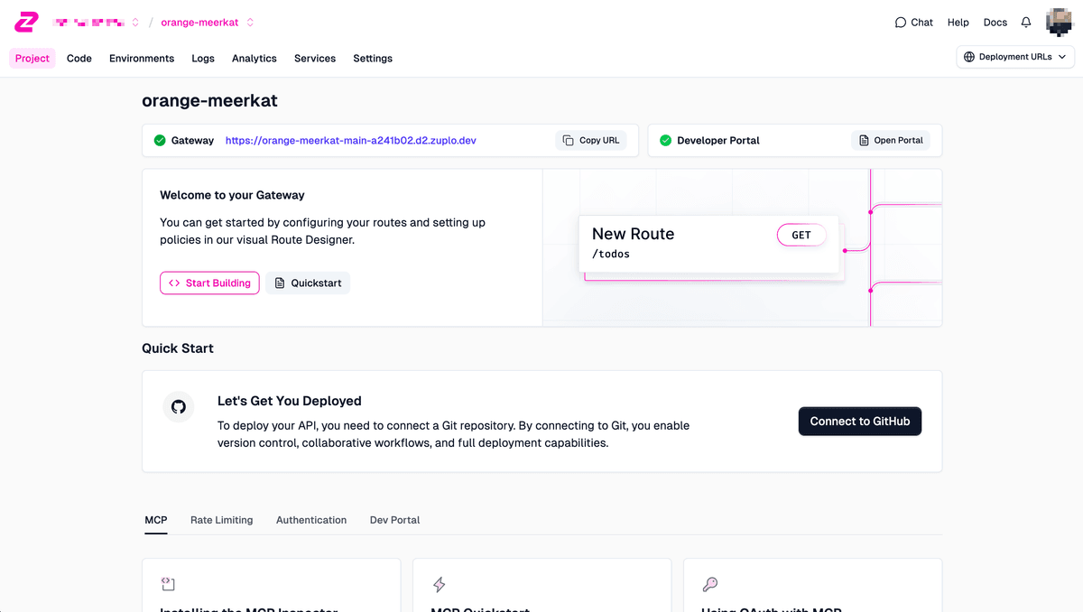 Zuplo getting started