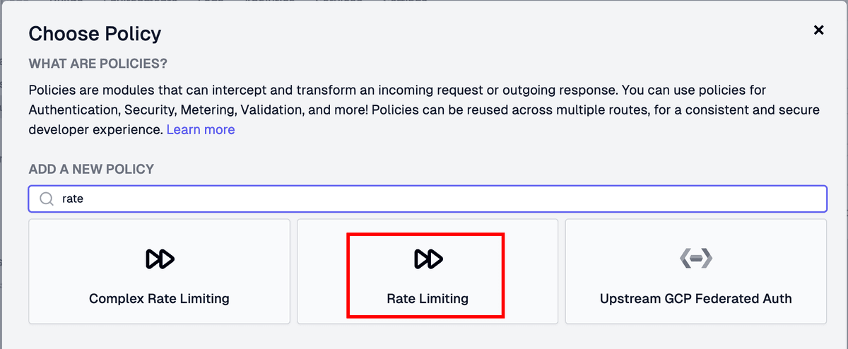 Choose rate limiting