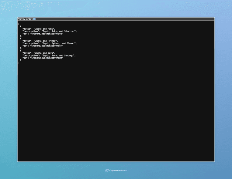 Remote hosted response
