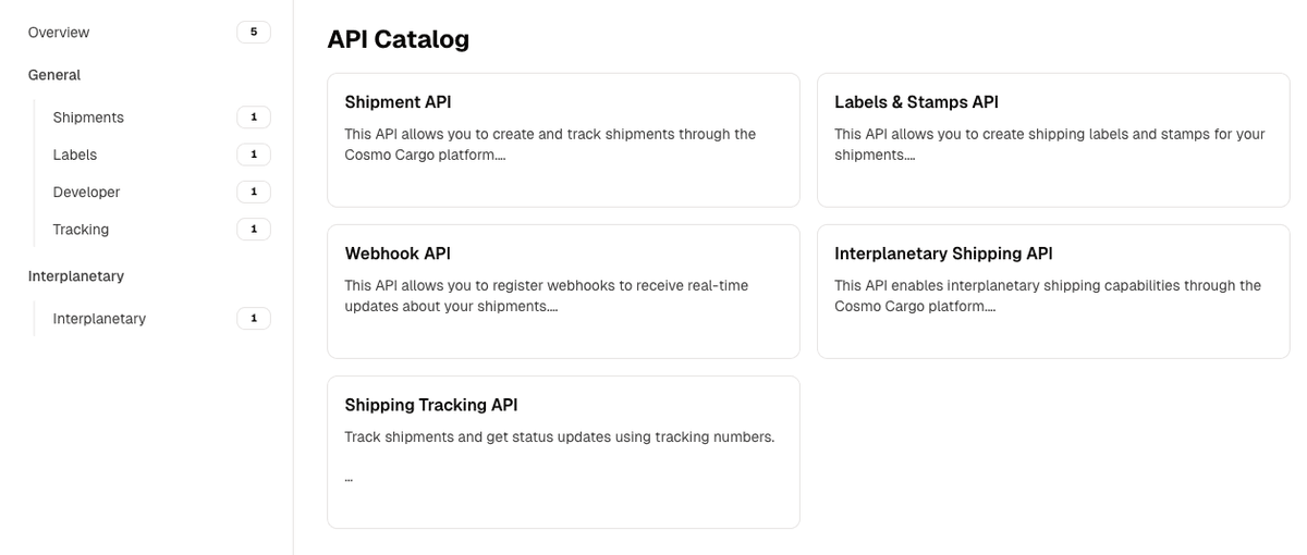 API Catalog in the Zuplo Developer Portal