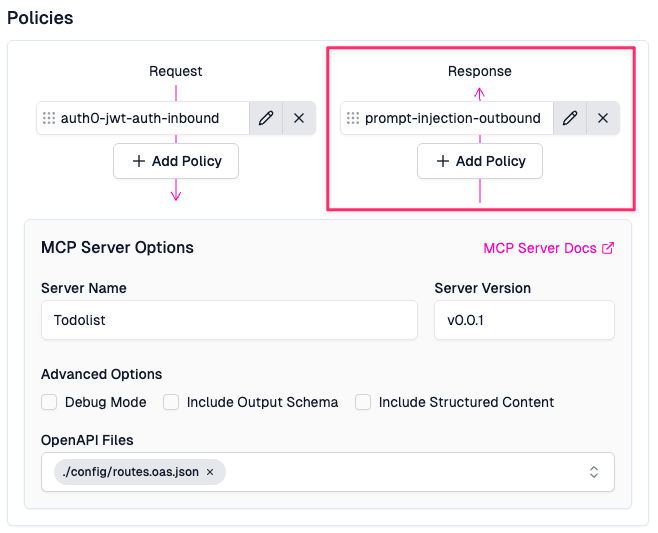 MCP Inspector interface
