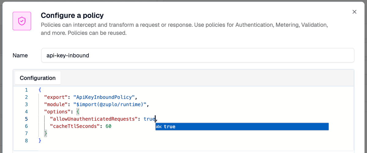 API Key Authentication Policy