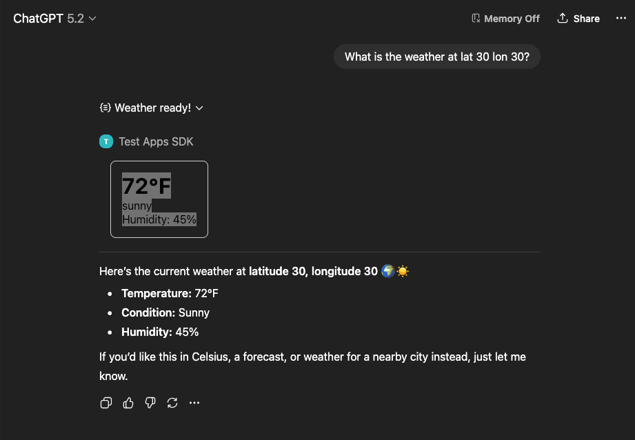 OpenAI Apps SDK integration